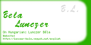 bela lunczer business card